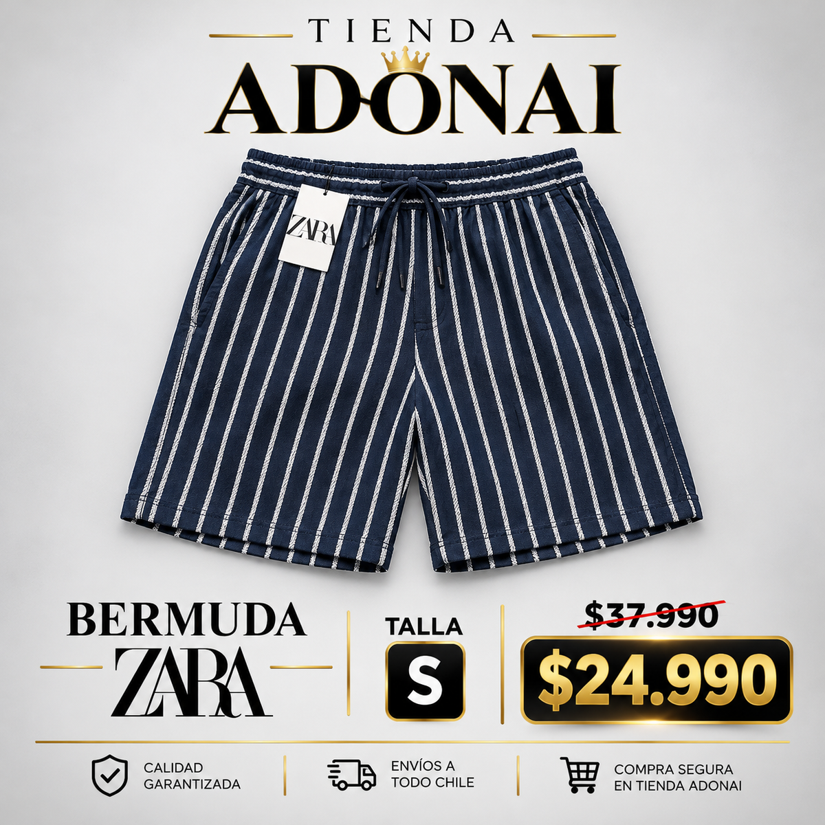 bermuda rayas zara