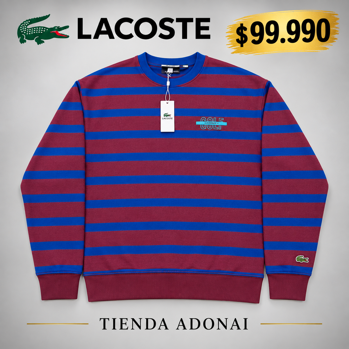 POLERON RAYAS LACOSTE